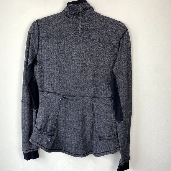Lululemon Base Runner 1/2 Zip Heathered Herringbone 10 - Picture 9 of 11